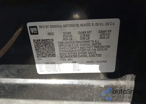 2024 Chevrolet Equinox Awd Ls from USA, damaged, VIN 3GNAXSEGXRL100700